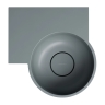 умывальник Omnires Ovo M+ 34,5х33,5 угловой, левый, matt ash grey (OVO335UWLAG)