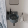 умывальник Omnires Ovo M+ 34,5х33,5 угловой, левый, matt ash grey (OVO335UWLAG)