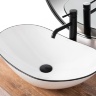 washbasin Rea Royal Black Edge 36x62,5 white (REA-U8569)