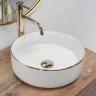 Lavabo Rea Sami 36x36 borde dorado (REA-U6758)