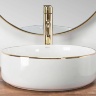 Lavabo Rea Sami 36x36 borde dorado (REA-U6758)