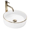Lavabo Rea Sami 36x36 borde dorado (REA-U6758)