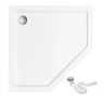 shower cabin Rea Diamond 80x80 gold safety glass transparent (REA-K6615)