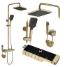 shower system Rea Rob matte gold, with thermostat (REA-P6623)