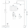 shower system Rea Rob matte gold, with thermostat (REA-P6623)