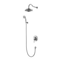 Sistema de ducha empotrado Omnires Armance cromado (SYSAM10CR)