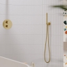 shower hose connection with holder Omnires brushed gold (8873GLB)