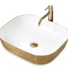 washbasin Rea Floria 51x41 gold/white (REA-U0027)
