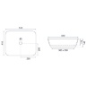 washbasin Rea Floria 51x41 gold/white (REA-U0027)