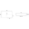 Lavabo Rea Denis 35x61 negro mate (REA-U3690)