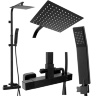 Sistema de ducha Rea Milan negro (REA-P7000)