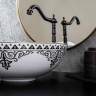 Lavabo Rea Etno 40x40 negro-blanco (REA-U7500)