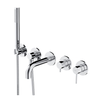 Omnires Y 5-hole bath mixer chrome (Y1237/1SCR)