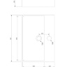 washbasin Omnires Garland 60x43 white (GARLAND600BP)