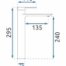 Mezclador de lavabo alto Rea Storm, negro (REA-B9988)