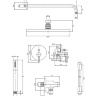 concealed shower system Omnires Y brushed copper (SYSY35CPB)