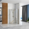 Cabina de ducha Rea Diamond 100x100 cristal de seguridad dorado transparente (REA-K6616)
