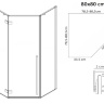 Cabina de ducha Rea Diamond 100x100 cristal de seguridad dorado transparente (REA-K6616)