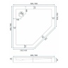 Cabina de ducha Rea Diamond 100x100 cristal de seguridad dorado transparente (REA-K6616)