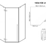 Cabina de ducha Rea Diamond 100x100 cristal de seguridad dorado transparente (REA-K6616)