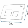 flush button Rea gold H (REA-E5692)