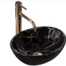 Lavabo Rea Sofia 27x35 mini mármol negro brillo (REA-U6963)