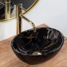 Lavabo Rea Sofia 27x35 mini mármol negro brillo (REA-U6963)