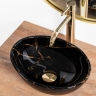 Lavabo Rea Sofia 27x35 mini mármol negro brillo (REA-U6963)