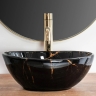 Lavabo Rea Sofia 27x35 mini mármol negro brillo (REA-U6963)