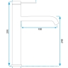 Mezclador de lavabo alto de níquel Rea Clif (REA-B5330)