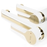 Mezclador de lavabo Rea Melia alto, blanco-oro (REA-B2709)