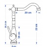 Mezclador de lavabo Rea Bona dorado (REA-B2150)