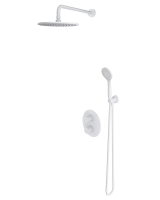Omnires Y shower system with concealed thermostat, white matt (SYSYT05WM)
