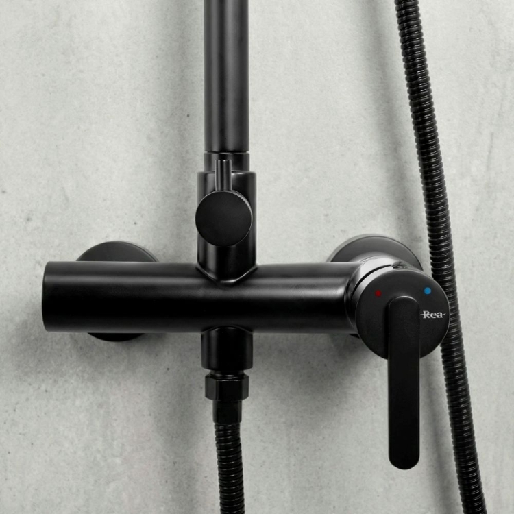 душевая система Rea Ontario black (REA-P5712)