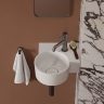 умывальник Omnires Ovo M+ 34,5х33,5 угловой, правый, gloss white (OVO335UWPBP)