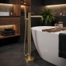 смеситель для ванны напольный Rea Foster brushed gold (REA-B2251)
