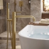 смеситель для ванны напольный Rea Foster brushed gold (REA-B2251)