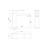 Mezclador de lavabo Omnires Parma blanco (PM7410CRB)