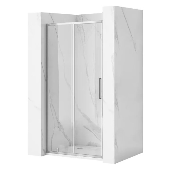 shower door Rea Rapid Slide 100x195 safety glass, transparent, chrome (REA-K5600)