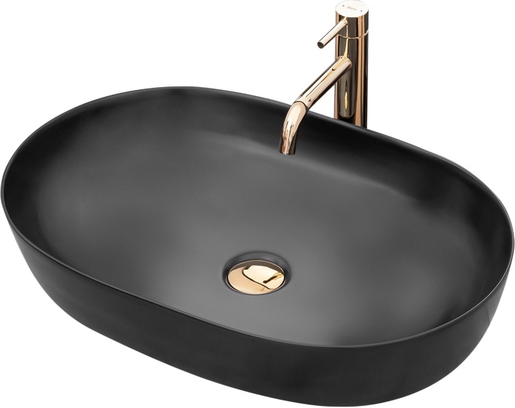 washbasin Rea Cleo 60,5x41 black matt (Rea-U0035)