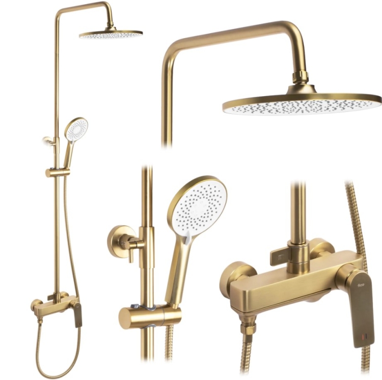 shower system Rea Avalon brushed gold (REA-P2400)