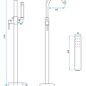 смеситель для ванны Rea Lungo отдельностоящий, gold (REA-B7499)