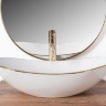 washbasin Rea Royal Gold Edge 36x62,5 white (REA-U8570)