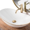washbasin Rea Royal Gold Edge 36x62,5 white (REA-U8570)