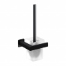 Escobilla de baño Omnires Nelson negra mate (NL80620BL)