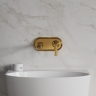 Mezclador de lavabo empotrado Omnires Armance dorado (AM5215GL)
