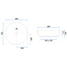 washbasin Rea Elma 45x45 gray (REA-U8495)