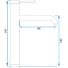 Mezclador de lavabo Rea Clif negro mate alto (REA-B5325)