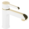 washbasin mixer Rea Melia low, white-gold (REA-B2708)