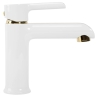 washbasin mixer Rea Melia low, white-gold (REA-B2708)